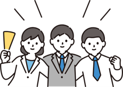 3人の人物イラスト