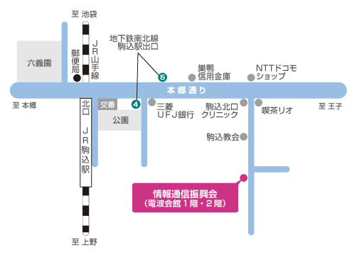 情報通信振興会の地図